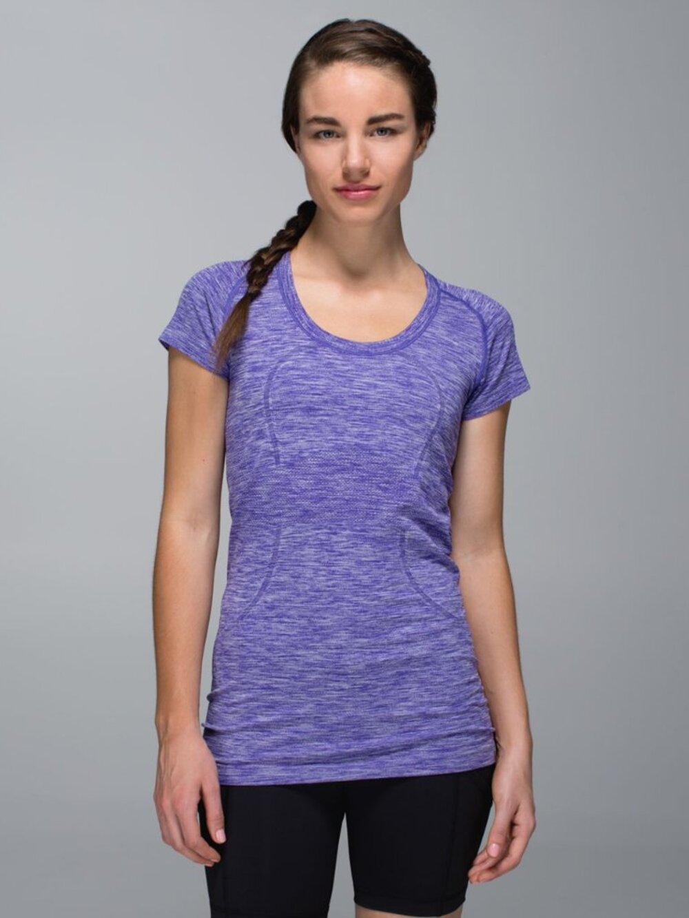 Lululemon Women's Swiftly Tech Short Sleeve Scoop - Heathered Purple